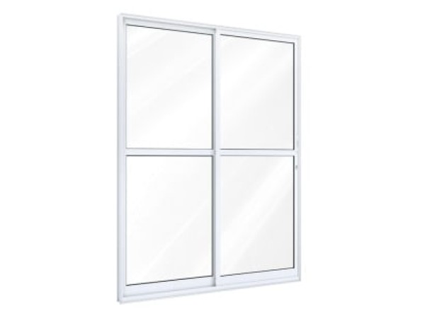 Encontraproduto.com.br - Porta Lucasa Alumínio Ideale 215x160 2 Folhas 9150.2  Branco Correr Abertura Lateral Direita
