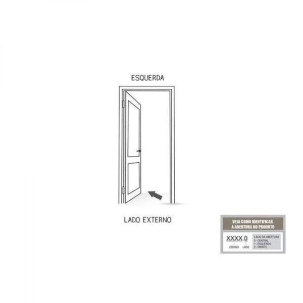 Encontraproduto.com.br - Porta Ideale Mista Com Postigo E Grade 215x085 Esquerdo Branco Ullian