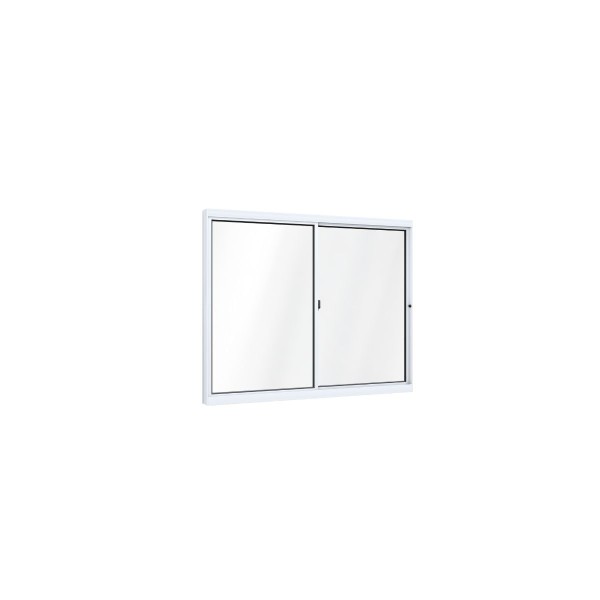 Encontraproduto.com.br - Janela Ideale 1 Folha Fixa E 1 Folha Móvel Sem Grade 100x120 Branco Ullian