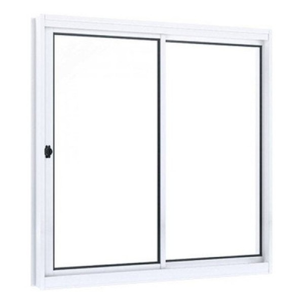 Encontraproduto.com.br - Janela Rio Bras Pronta De Correr Lateral 1 Folha Fixa 1 Folha Móvel Sem Grade 100x150 Branco  Ullian