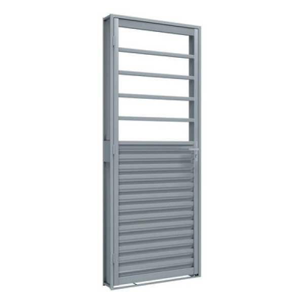 Encontraproduto.com.br - Porta Riobras Mista Com Travessa 215x85 Esquerdo Sem Pintura E Sem Vidro Ullian