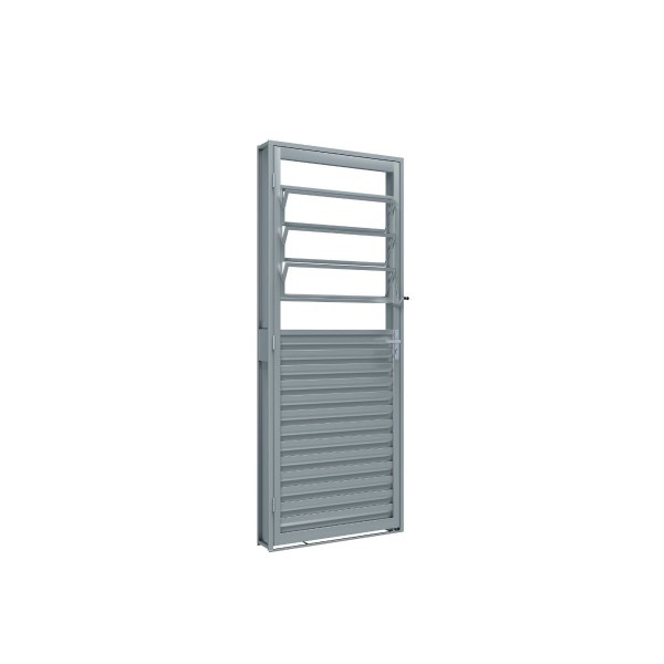 Encontraproduto.com.br - Porta Riobras Mista Com Travessa 215x85 Esquerdo Sem Pintura E Sem Vidro Ullian