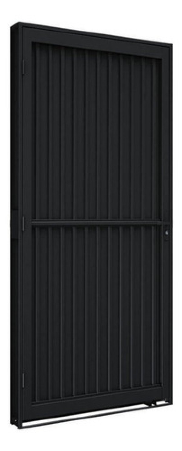 Porta De Aço De Giro Calha 215x85cm Aço Pronto Riobras