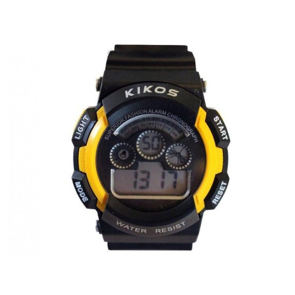 Relógio Digital Kikos Unissex Amarelo RK01 Resistente à Água