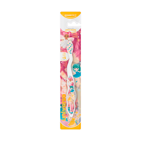 Encontraproduto.com.br - Escova Dental Powerdent Infantil Universo Fadas Extra Macia com 1 Unidade
