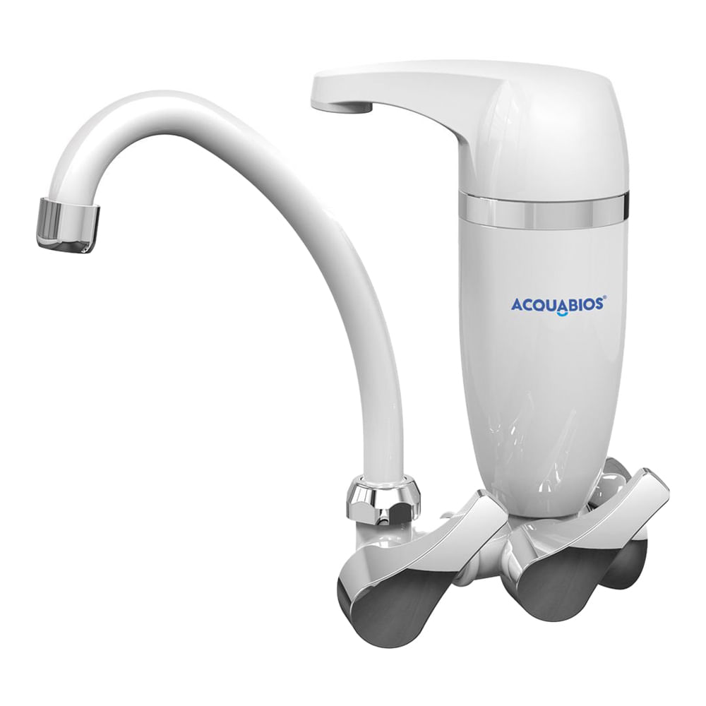 Encontraproduto.com.br - Torneira Móvel com Filtro Parede Acqua Premium Acquabios Branca