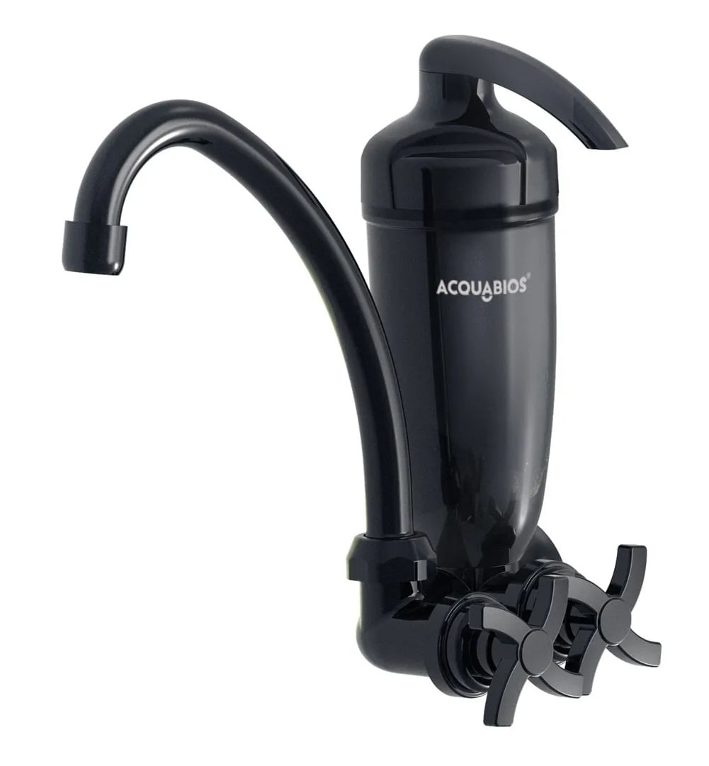 Torneira Parede Com Filtro New Abre Fácil Preto Acquabios