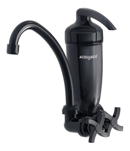Encontraproduto.com.br - Torneira Parede Com Filtro New Abre Fácil Preto Acquabios