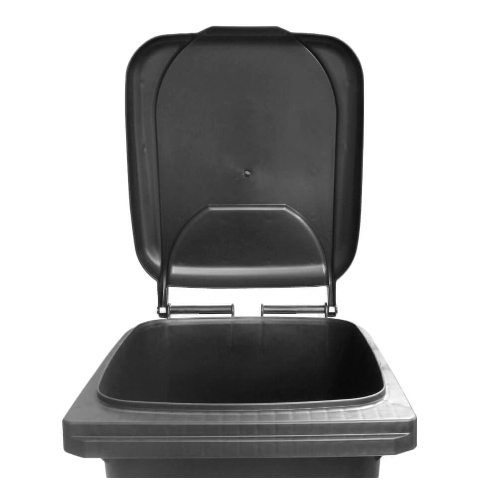 Contêiner de Lixo JSN em Plastico com Rodas 240L Preto 5UN