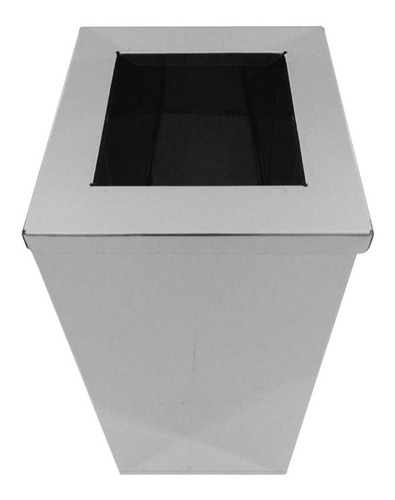 Encontraproduto.com.br - Lixeira em Aço Inox JSN Quadrada com Aro 36 Litros