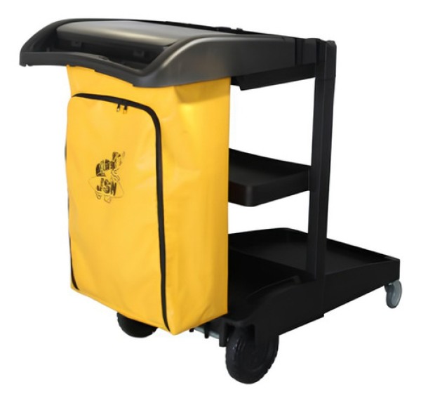 Carrinho Para Limpeza JSN Funcional W2VD Bolsa Verde 80L