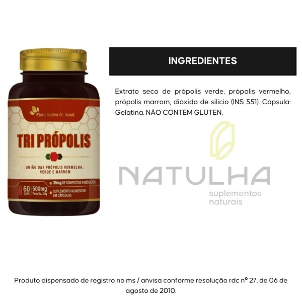 Encontraproduto.com.br - Kit 2x Tri Própolis Própolis Vermelha, Verde E Marrom 60