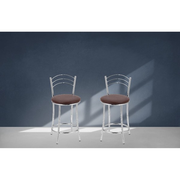 Encontraproduto.com.br - Kit 2 Banquetas Baixas Com Encosto Treparoni