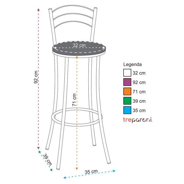 Encontraproduto.com.br - Kit 2 Banquetas Cromadas BC26A de Metal e Assento Espuma D15 Treparoni