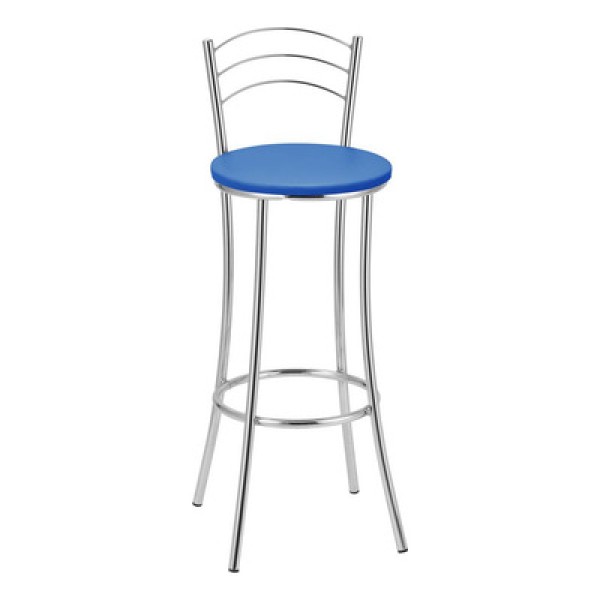 Encontraproduto.com.br - Kit 2 Banquetas Cromadas BC26A de Metal e Assento Espuma D15 Treparoni