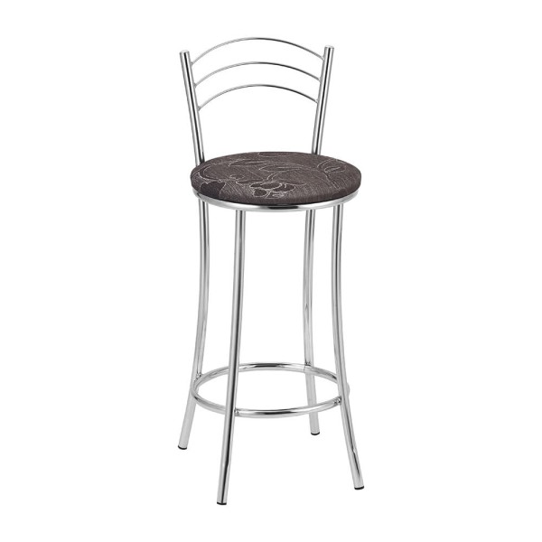 Encontraproduto.com.br - Kit 2 Banquetas Cromadas BC26B de Metal e Assento Espuma D15 Treparoni