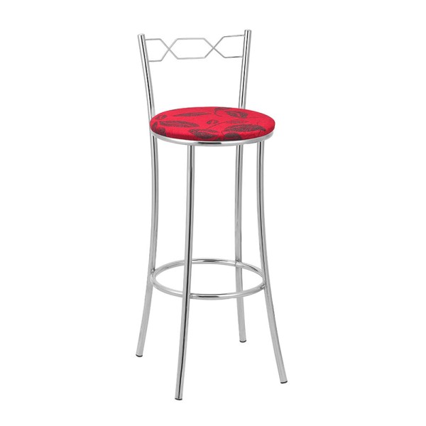 Encontraproduto.com.br - Kit 2 Banquetas Cromadas Bc51-a E502 Vermelho Tre Paroni