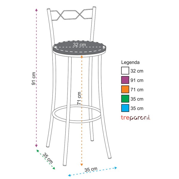Encontraproduto.com.br - Kit 2 Banquetas Cromadas Bc51-a E502 Vermelho Tre Paroni