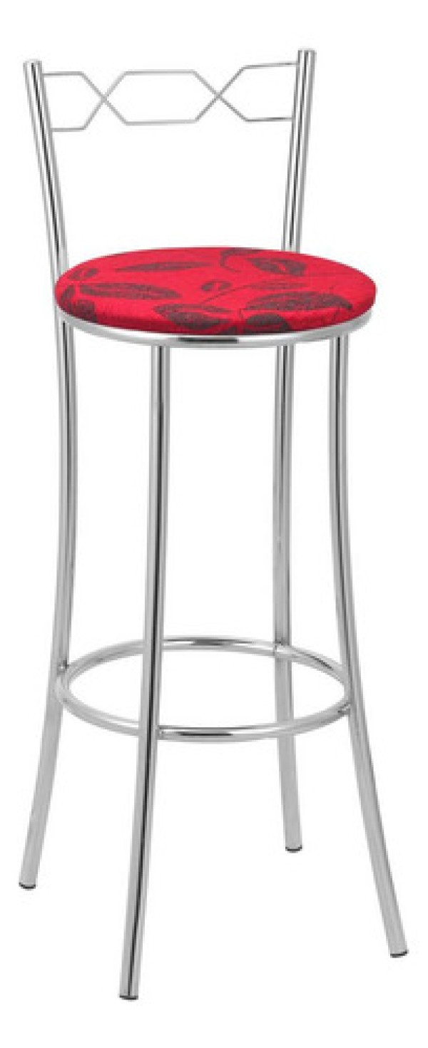 Encontraproduto.com.br - Kit 2 Banquetas Cromadas Bc51-a E502 Vermelho Tre Paroni