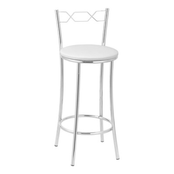 Encontraproduto.com.br - Kit 2 Banquetas Cromadas Assento Espuma D15 Vermelho