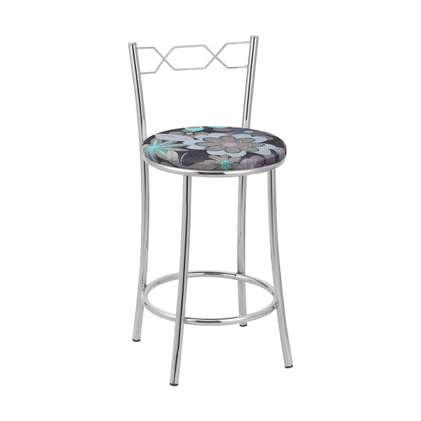 Encontraproduto.com.br - Kit 2 Banquetas Cromadas Assento Espuma D15 Treparoni Bege