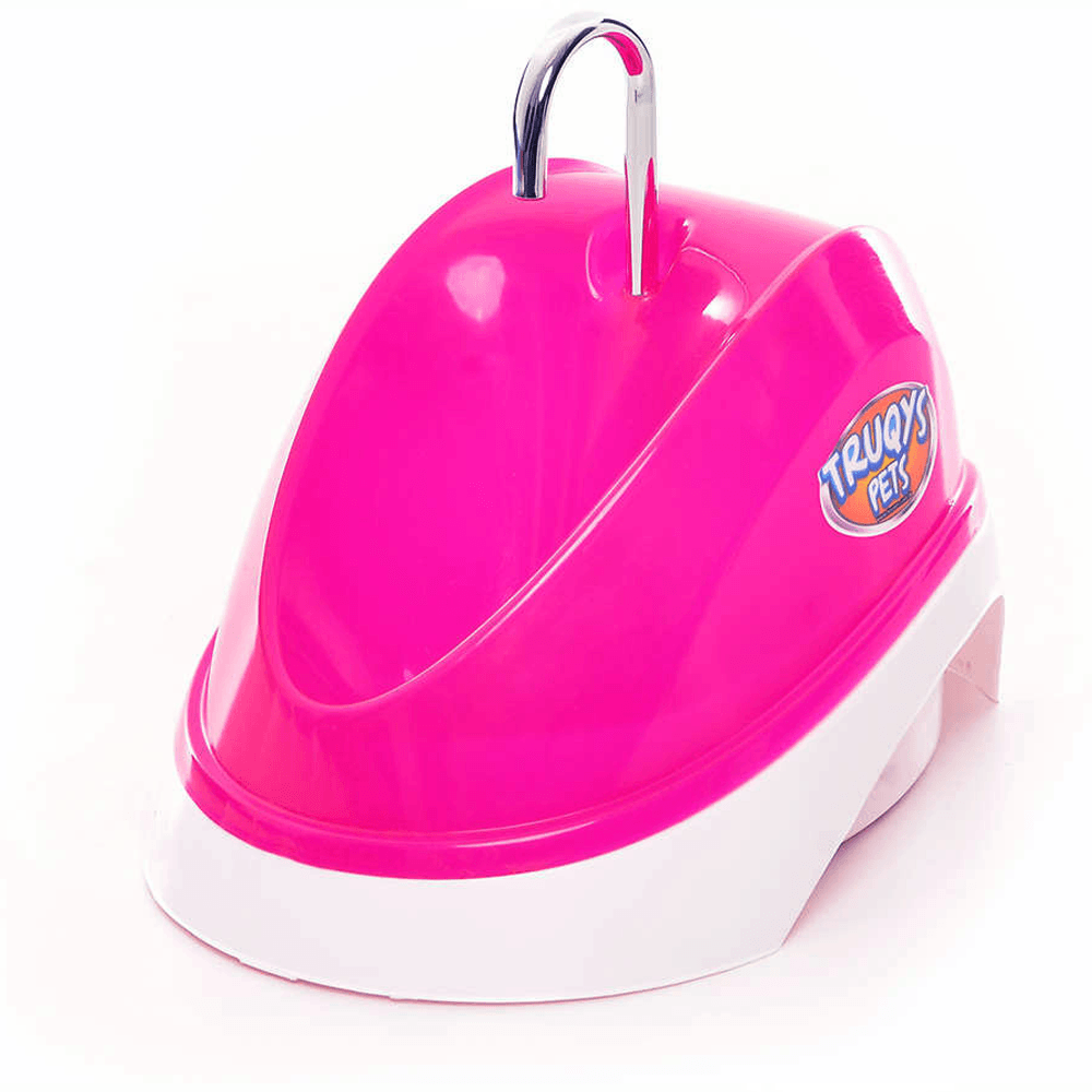 Bebedouro Fonte Elétrica Bivolt Rosa para Gatos e Cães - Truqys Pets