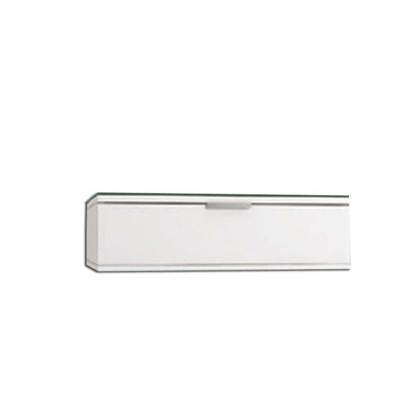 Encontraproduto.com.br - Bancada para banheiro branca de MDF Blu 60cm vidro com rasgo branco Bumi