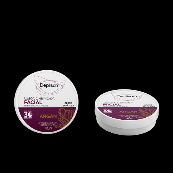 Encontraproduto.com.br - Cera Cremosa Facial Depilsam de Micro-Ondas Argan 40G