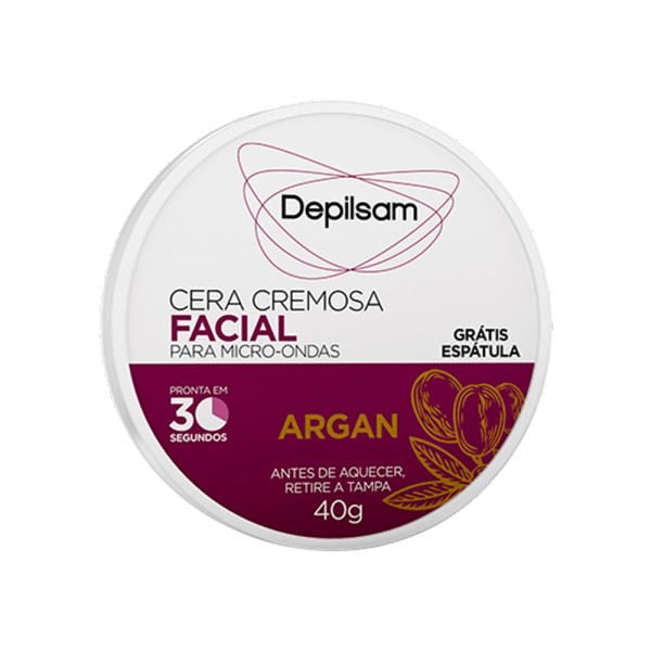 Encontraproduto.com.br - Cera Cremosa Facial Depilsam de Micro-Ondas Argan 40G