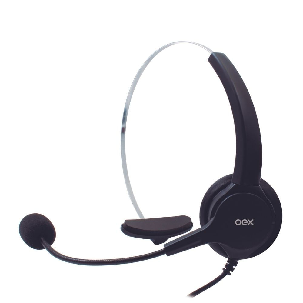 Encontraproduto.com.br - Fone De Ouvido Para Call Center Rj11 Oex Hs101 Preto