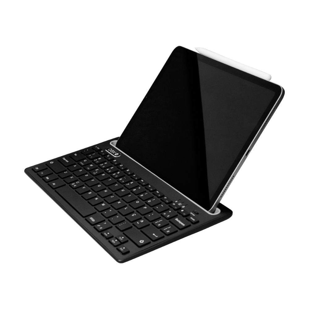 Encontraproduto.com.br - Teclado Bluetooth Para Tablet E Smartphone Oex Class Tc502 Preto