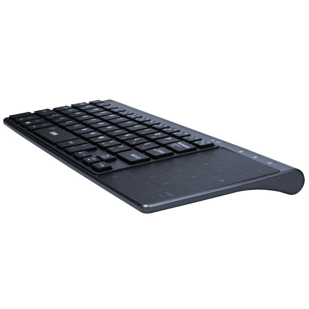 Encontraproduto.com.br - Mini Teclado Bluetooth Touchpad Oex Premium Tc503 Chumbo