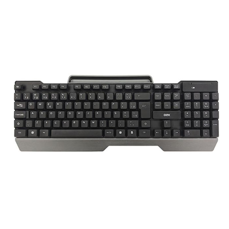 Encontraproduto.com.br - Combo Teclado e Mouse Sem Fio 1200 DPI Oex Office TM406 Preto e Cinza
