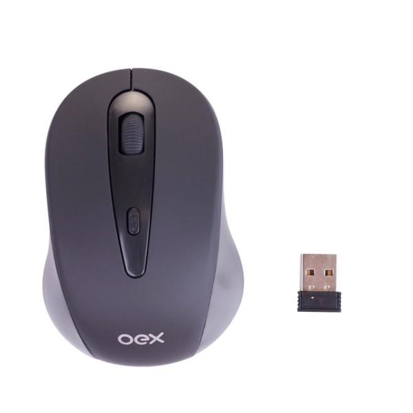 Encontraproduto.com.br - Mouse Óptico sem Fio Oex Stock MS408 Preto