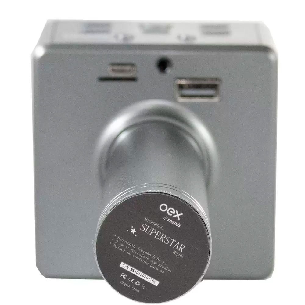 Encontraproduto.com.br - Microfone Bluetooth Super Star Chumbo MK101 OEX