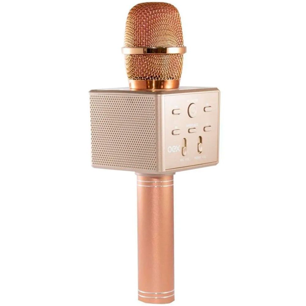 Encontraproduto.com.br - Microfone Bluetooth TWS SuperStar Rosa MK101 - OEX
