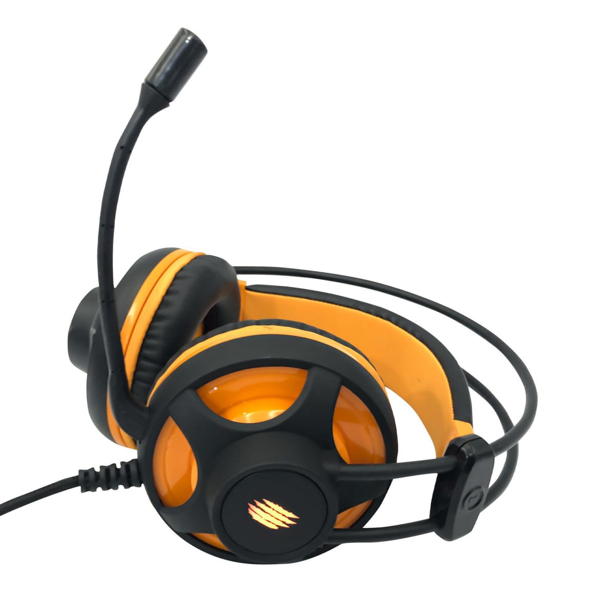 Encontraproduto.com.br - Headset Gamer Argos - Virtual Surround 7.1 E Multiplataforma - Oexgame Preto Com Laranja