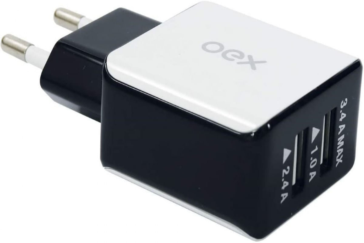 Carregador de Tomada Usb Duo Cg201 Oex
