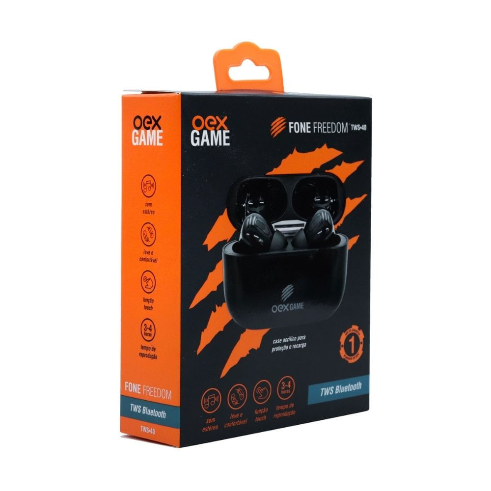 Encontraproduto.com.br - Fone de Ouvido Bluetooth OEX Freedom TWS40 Preto