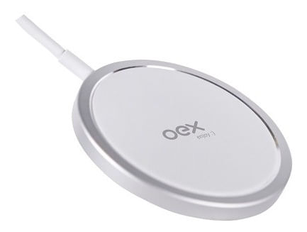 Encontraproduto.com.br - Carregador por Indução Wireless Smartphone Branco CW101 OEX