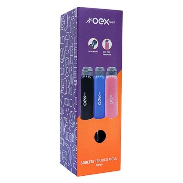 Encontraproduto.com.br - Garrafa Squeeze Termica Move SQ10 Preto - Oex