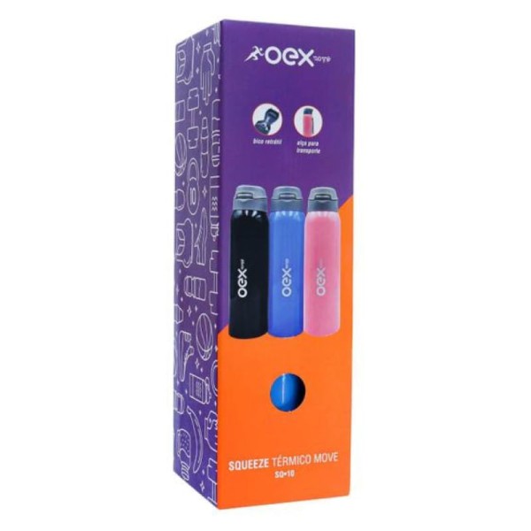 Encontraproduto.com.br - Garrafa Squeeze Termica Move SQ10 Preto - Oex