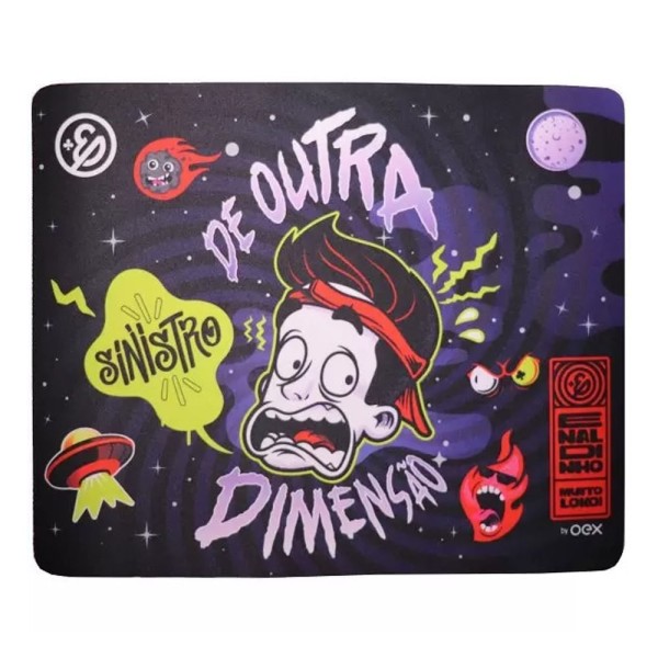 Encontraproduto.com.br - Kit Mouse USB e Mousepad Enaldinho MC106 OEX