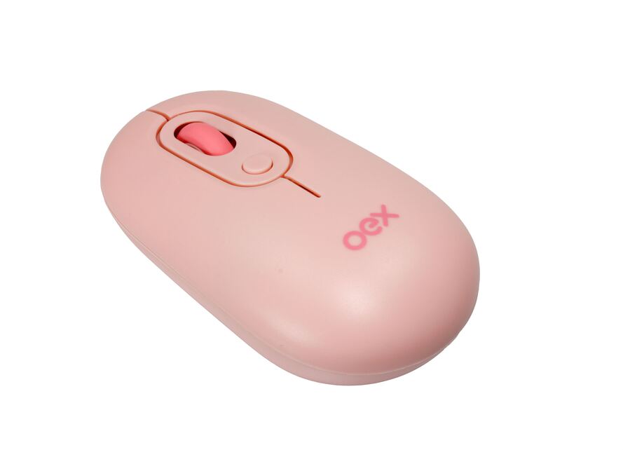 Encontraproduto.com.br - Mouse Optico Retro Wireless E Bluetooth Rosa Ms604 OEX