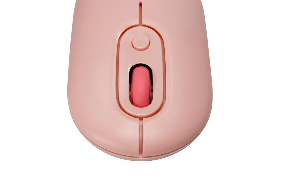 Encontraproduto.com.br - Mouse Optico Retro Wireless E Bluetooth Rosa Ms604 OEX