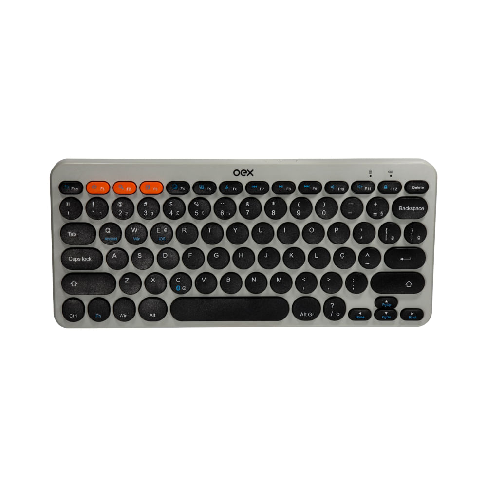Teclado Retro Plus Cinza OEX