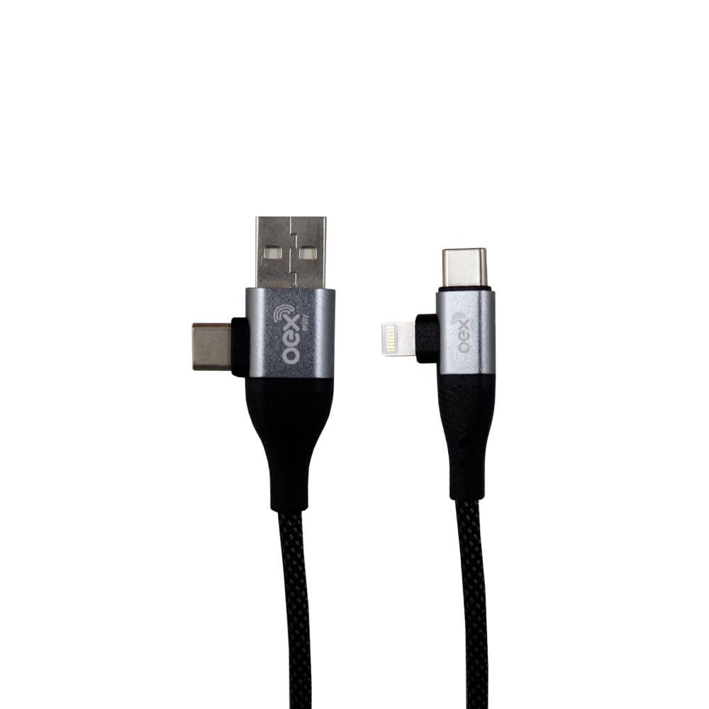 Cabo Quatro Em Um Type C Lightning USB OEX