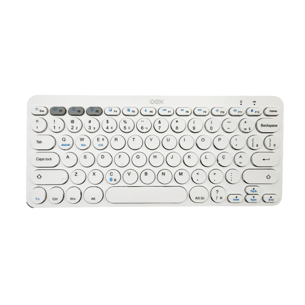 Teclado Retro Plus Branco OEX