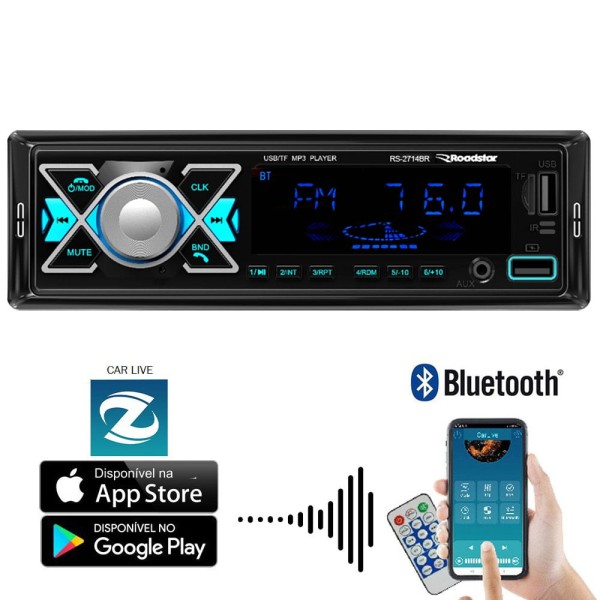 Encontraproduto.com.br - Rádio Usb/bluetooth Rs-2714br Roadstar