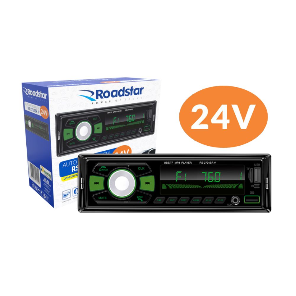 Encontraproduto.com.br - Auto Radio Roadstar RS2724BR Bluetooth ES 24V